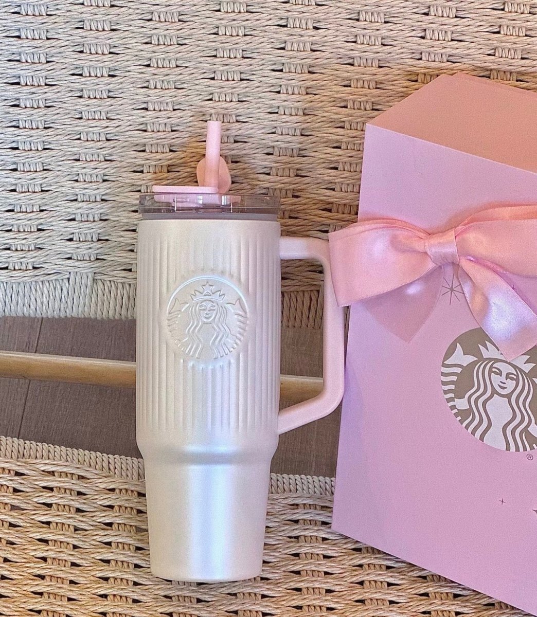 【 亞太區限定 】 Starbucks 夢幻奶白色吸管水杯｜喝水也要有公主式享受✨💕👑 - Topickstore