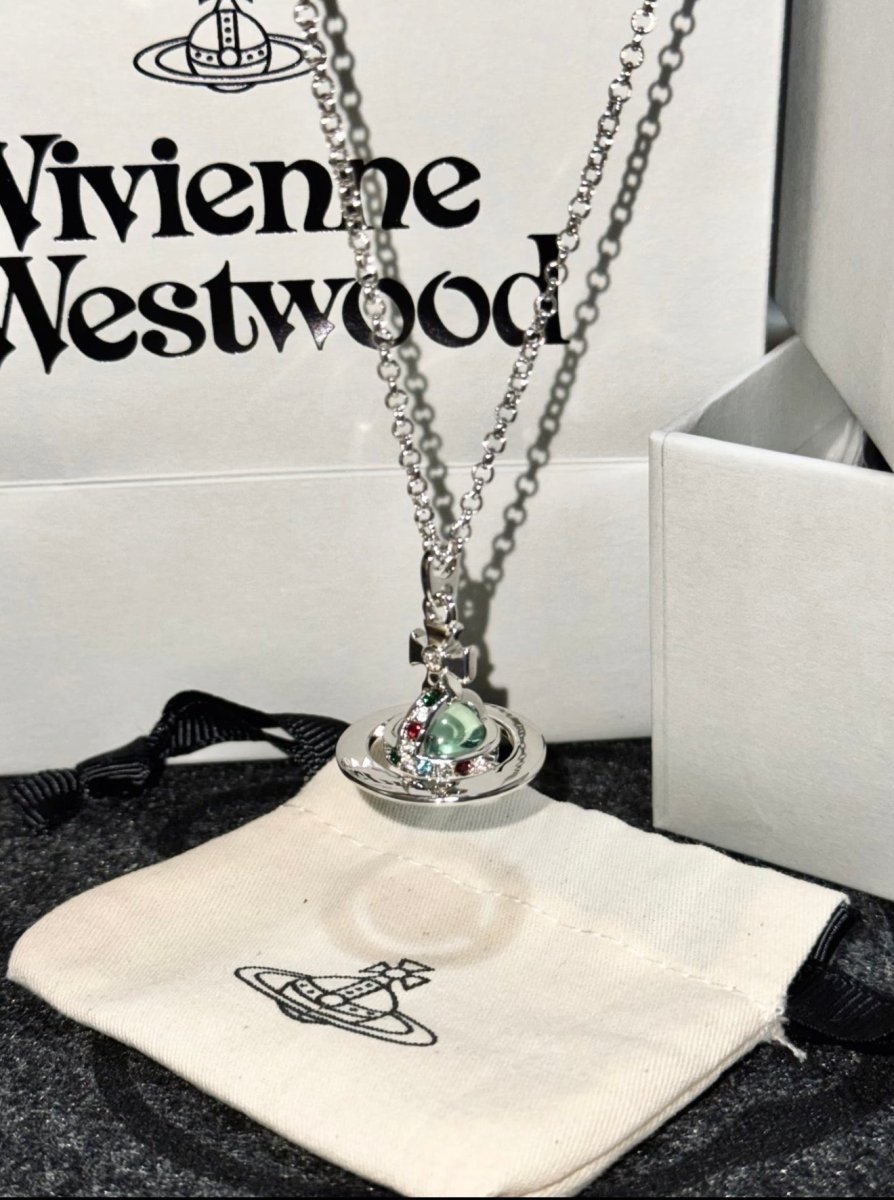 Vivienne Westwood Orb Pendant Necklace - 薄荷綠 - Topickstore