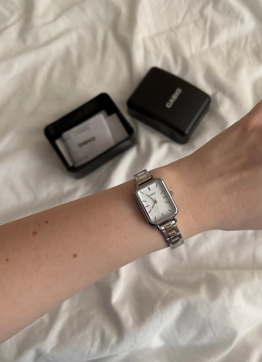 Casio Vintage 復古法式小方錶(銀金兩色) - Topickstore