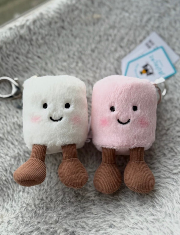 JELLYCAT Pair of marshmallows bag charm｜超可愛棉花糖鎖匙扣🩷🤍 - Topickstore