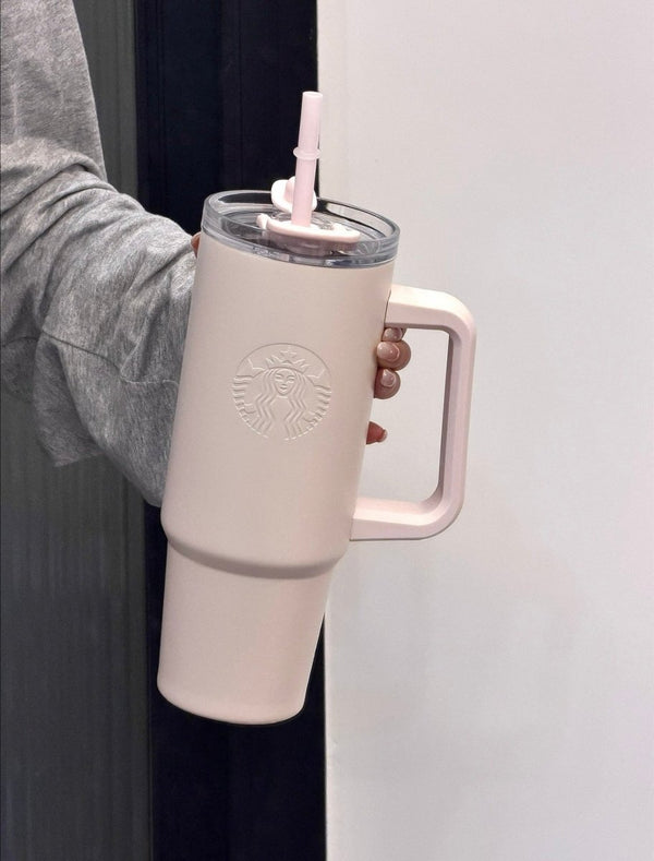 【 亞太區限定 】 Starbucks✨超級美少女粉💓900mL 不鏽鋼吸管水杯｜女生們 找到你們喝水的動力了🥹！！ - Topickstore