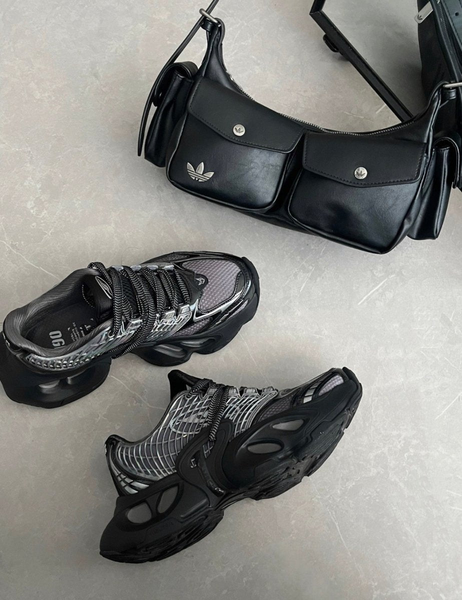 Adidas Originals 黑色經典復古運動單肩包 - Topickstore