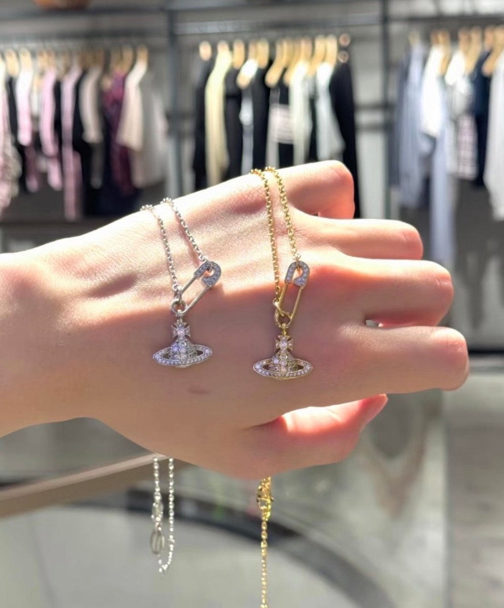 Vivienne Westwood 人氣款Lucrece Orb Necklace 扣針款頸鏈 - TOPICKSTORE