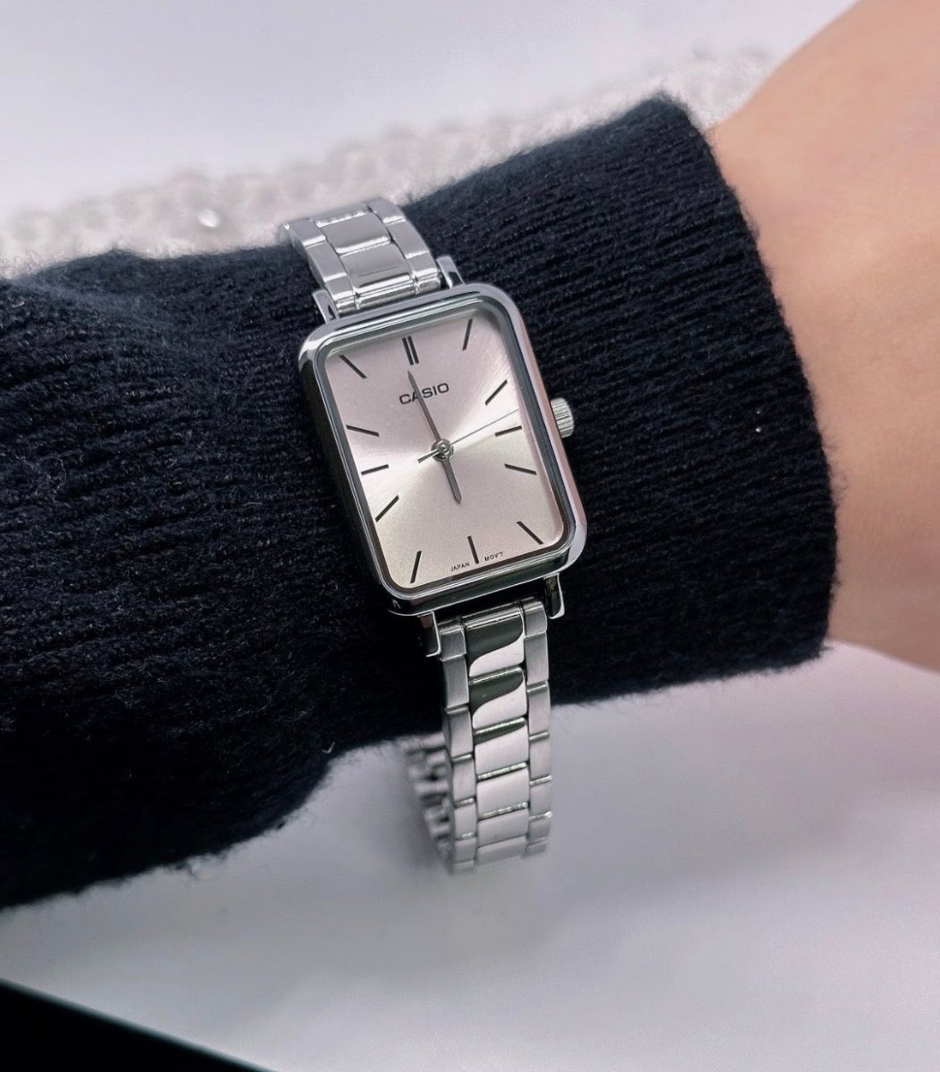 Casio Elegant Rectangle｜粉色 藍色簡潔夏日風 襯幼鋼帶 - Topickstore