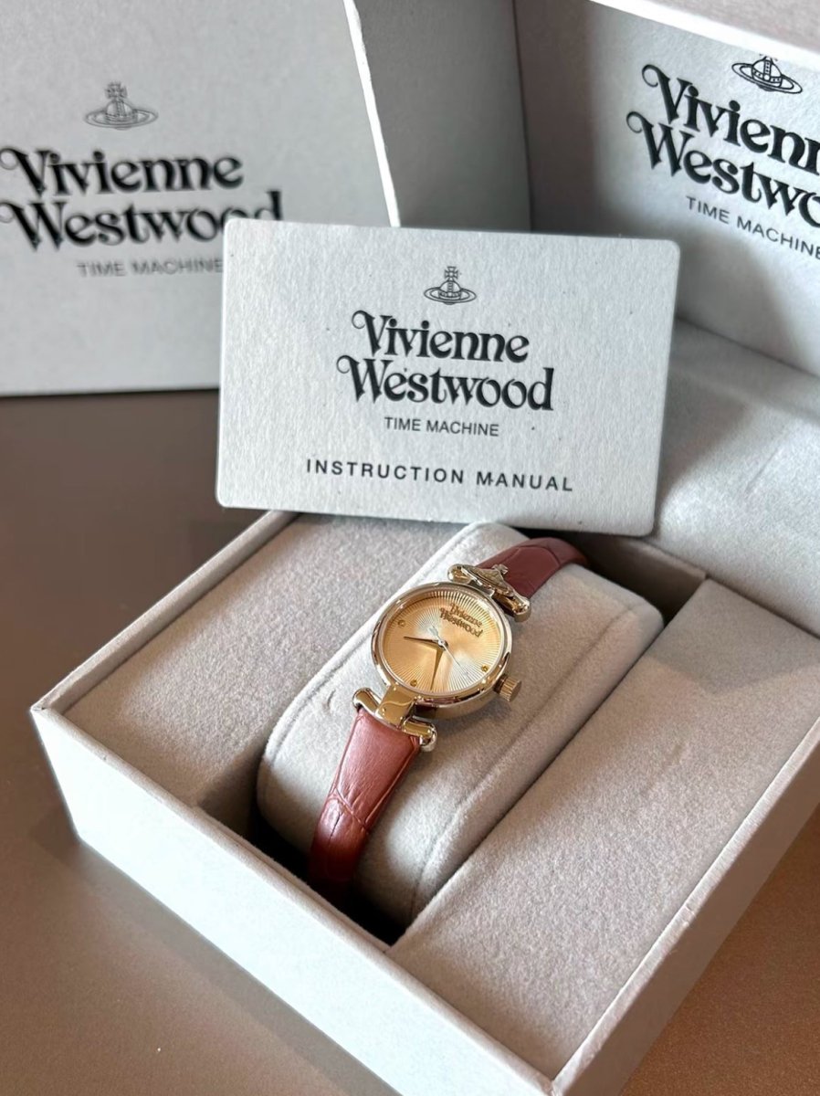 Vivienne Westwood Ladies Maida Watch - 啡金皮革手錶 - Topickstore