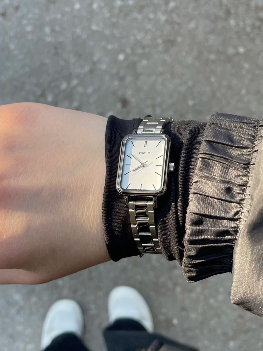 Casio Vintage 復古法式小方錶(銀金兩色) - Topickstore