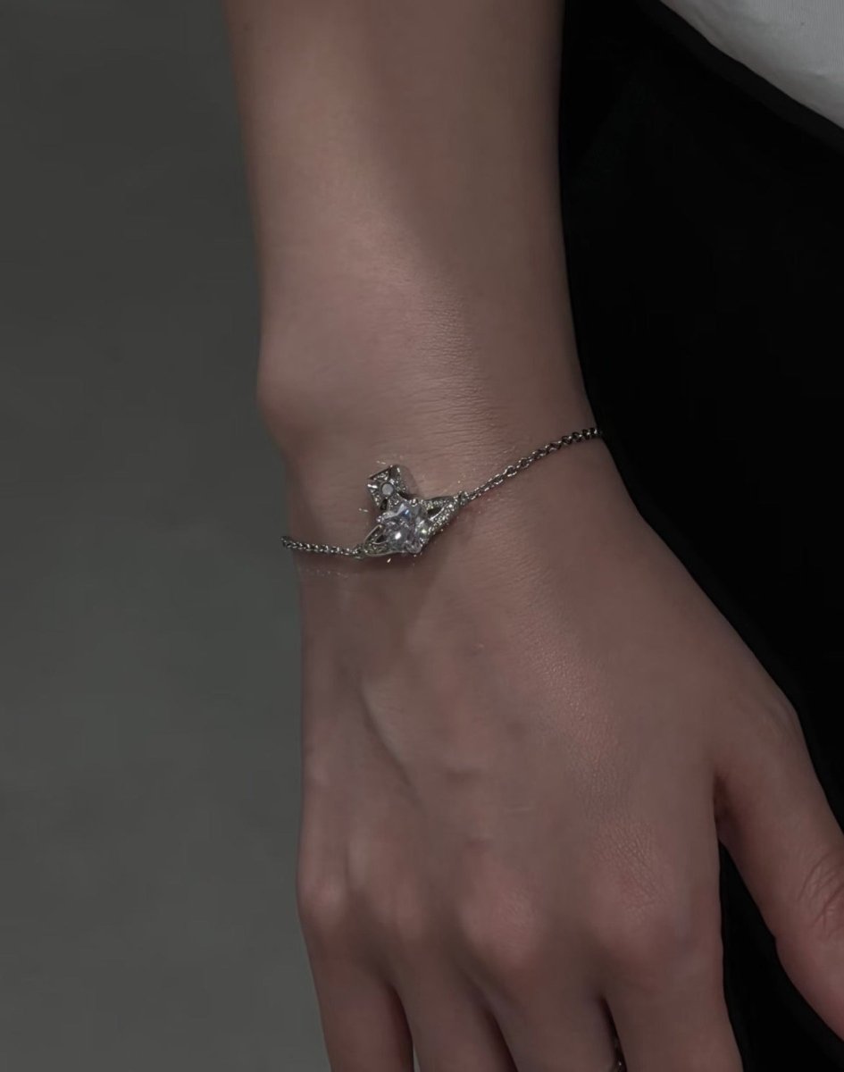 Vivienne Westwood Ariella Bracelet 心形閃鑽系列耳環 (白/藍/薄荷綠) - Topickstore