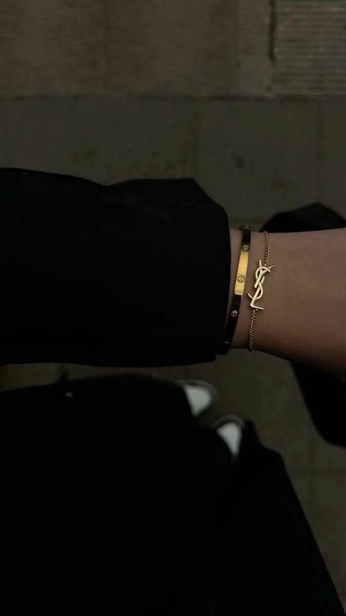 Saint Laurent Cassandre YSL字母經典手鏈 ｜小手腕女生恩物💓（金銀兩色入） - Topickstore