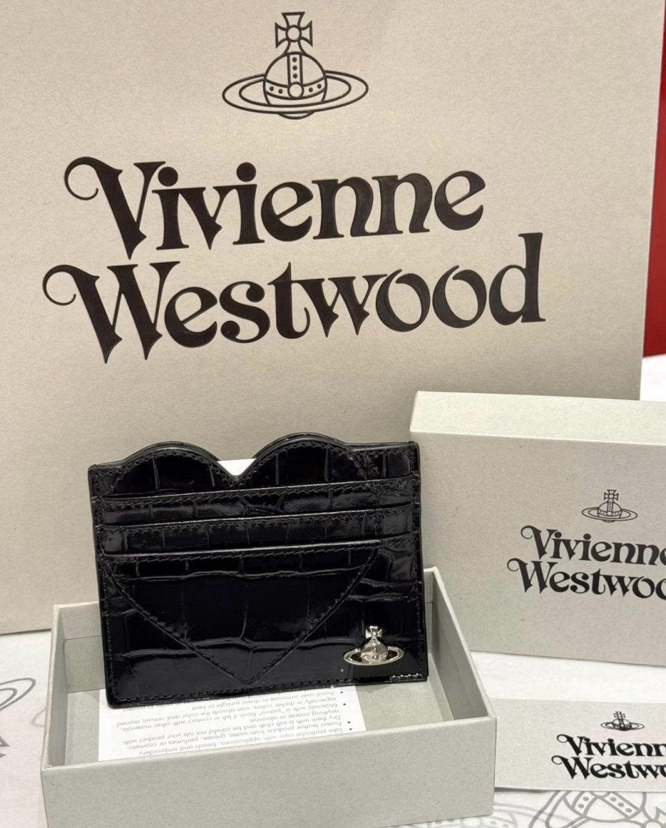 Vivienne Westwood 多款黑色愛心造型卡夾包 - Topickstore