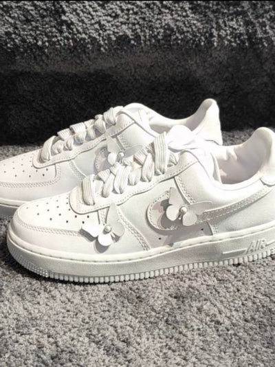 Nike Air Force 1 Low "Butterfly" 立體蝴蝶全白女鞋 - Topickstore