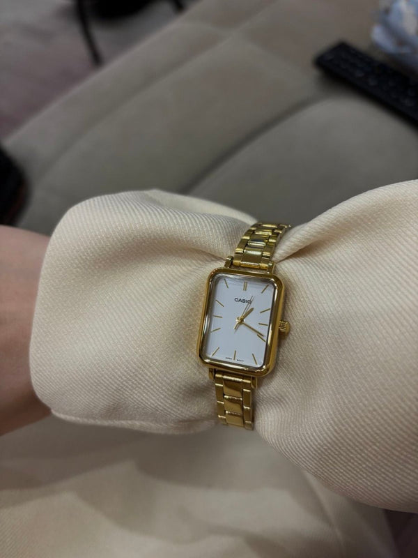 Casio Vintage 復古法式小方錶(銀金兩色) - Topickstore