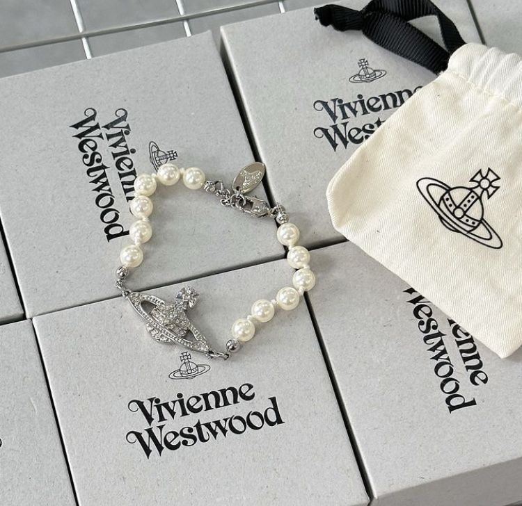 Vivienne Westwood Mini Bas Relief 經典款珍珠手鍊 - Topickstore