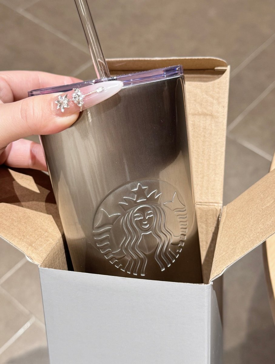 Starbucks 經典銀色漸變超保溫水杯 - Topickstore