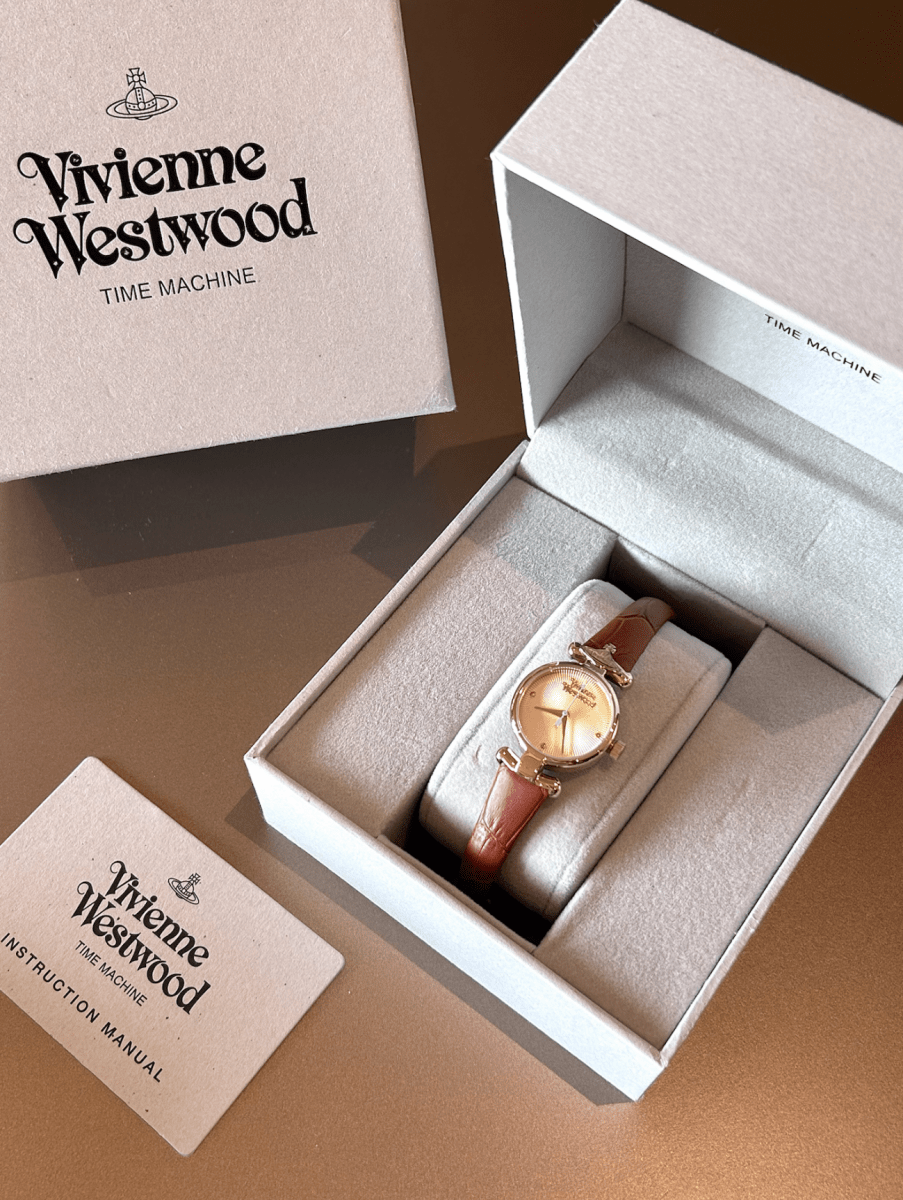 Vivienne Westwood Ladies Maida Watch - 啡金皮革手錶 - Topickstore