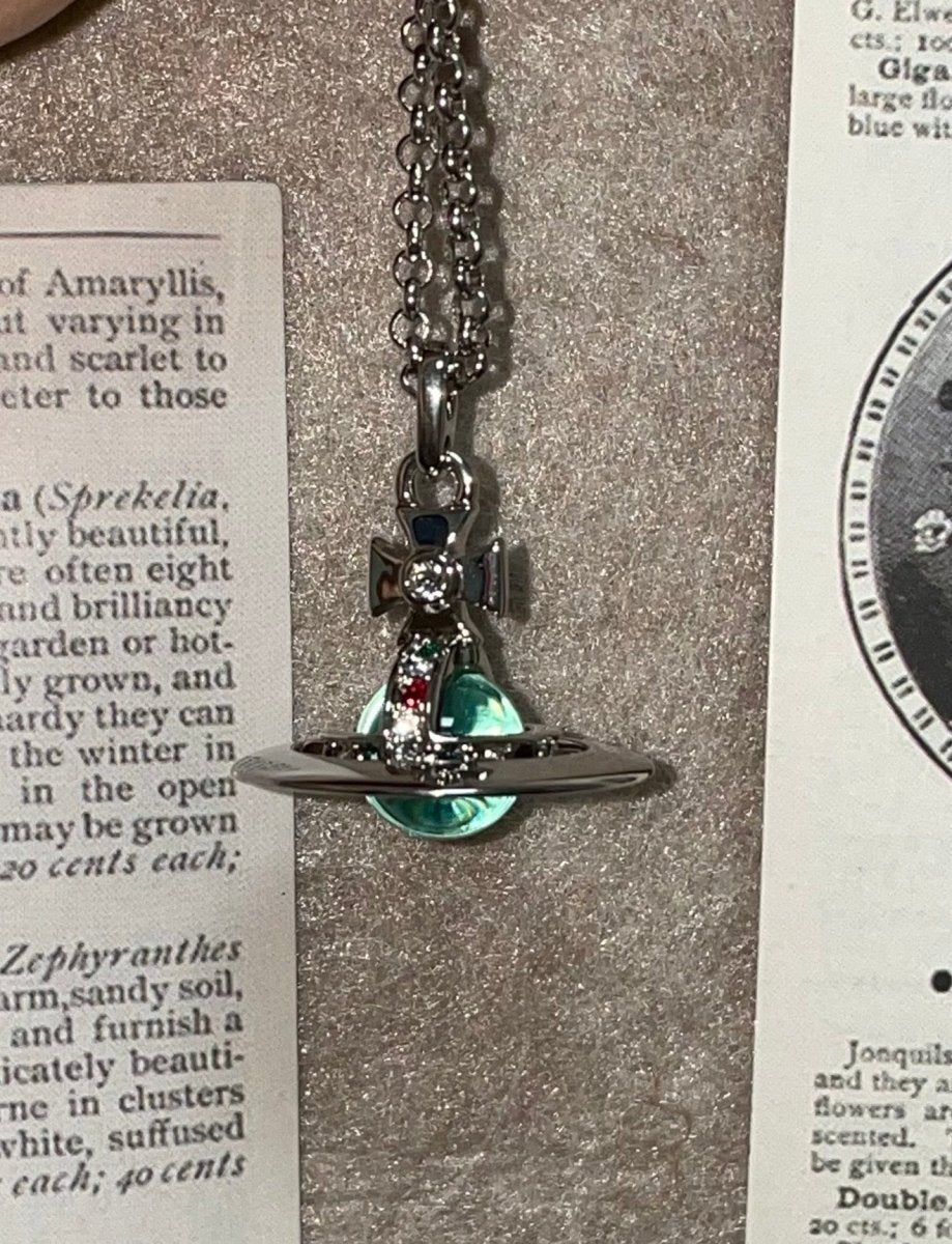 Vivienne Westwood Orb Pendant Necklace - 薄荷綠 - Topickstore