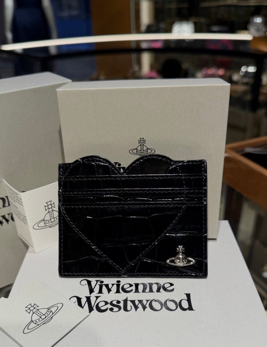 Vivienne Westwood 多款黑色愛心造型卡夾包 - Topickstore
