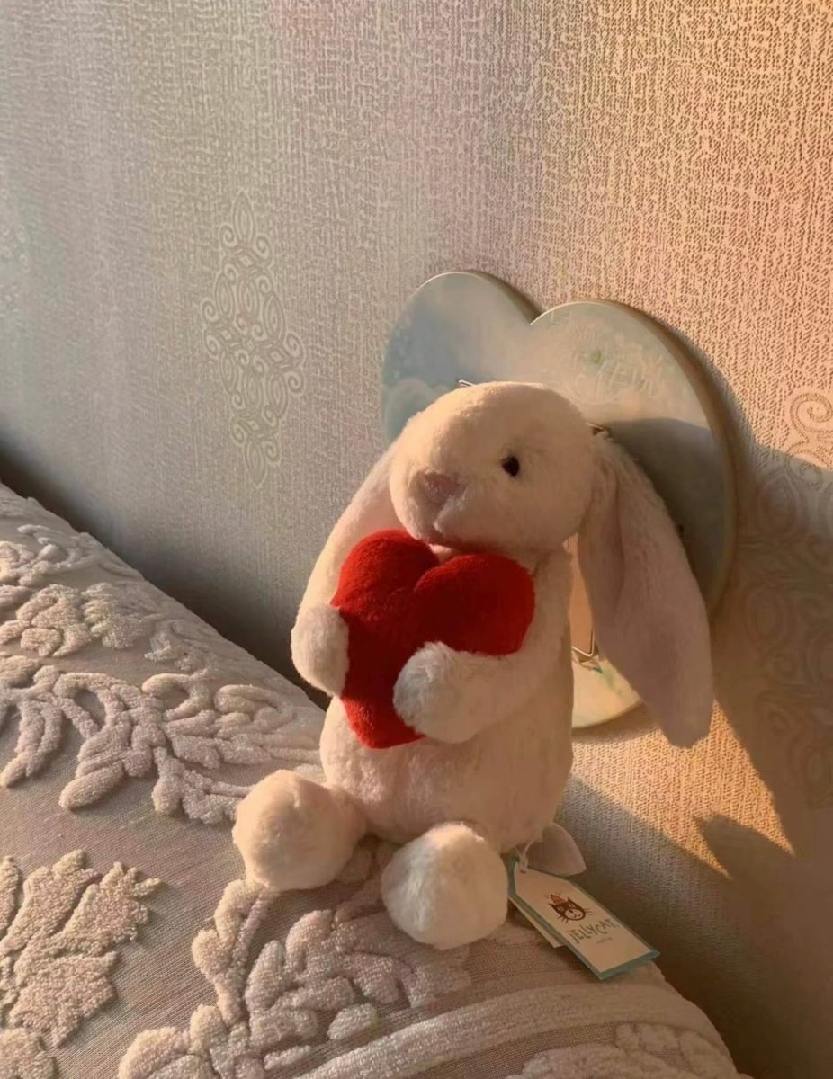 JELLYCAT Bashful Bunny with Heart 抱心心兔兔公仔 - Topickstore