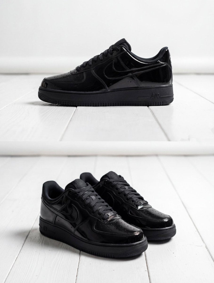 Nike Air Force 1 Low Black Patent經典黑皮球鞋 - Topickstore