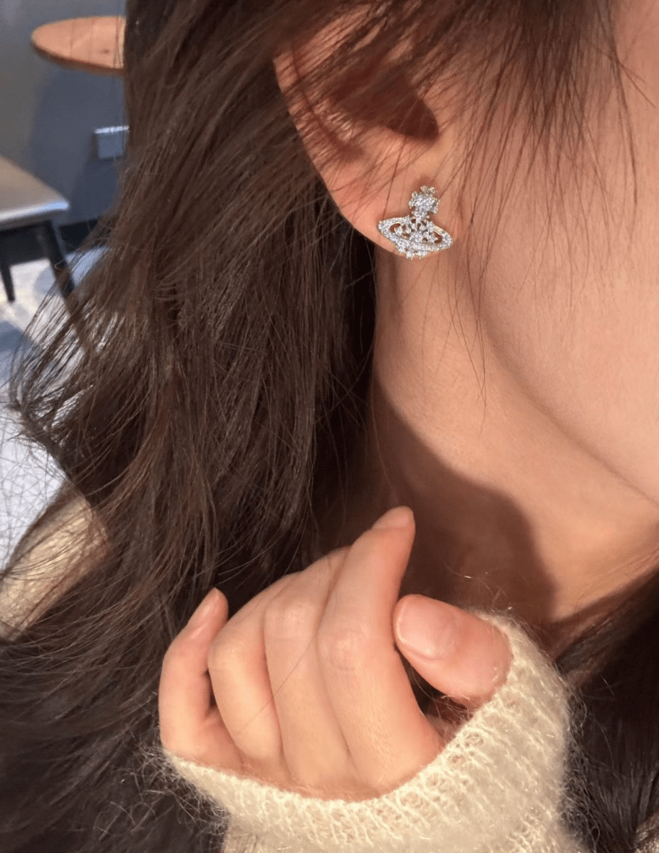 Vivienne Westwood Narcissa Earrings 防敏閃鑽耳環｜925純銀高級系列 - Topickstore
