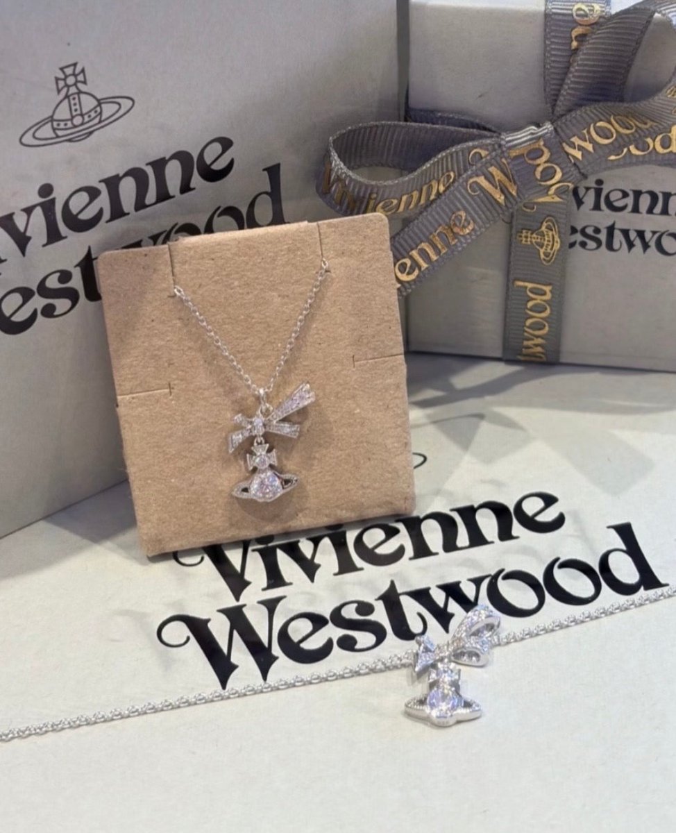 925 純銀! Vivienne Westwood Angelique 緞帶蝴蝶結項鍊 - TOPICKSTORE