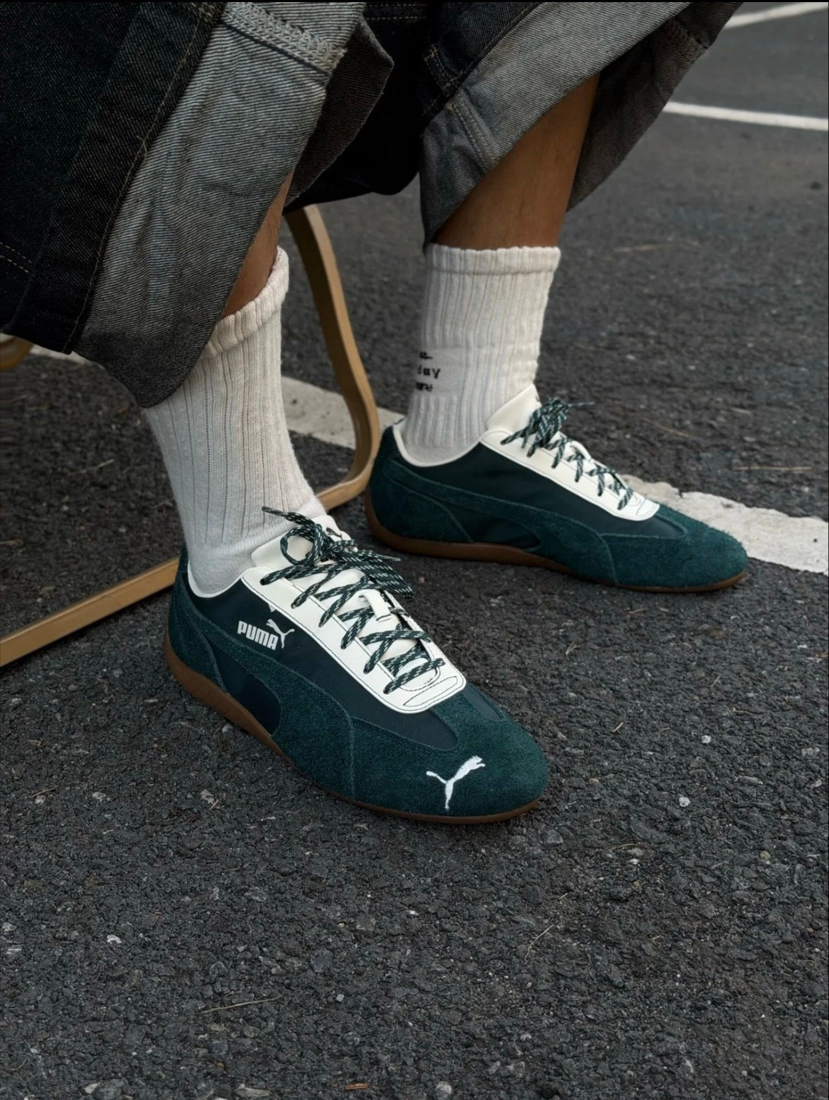 PUMA x Monday Sleeping Club Speedcat森林綠麂皮聯名球鞋