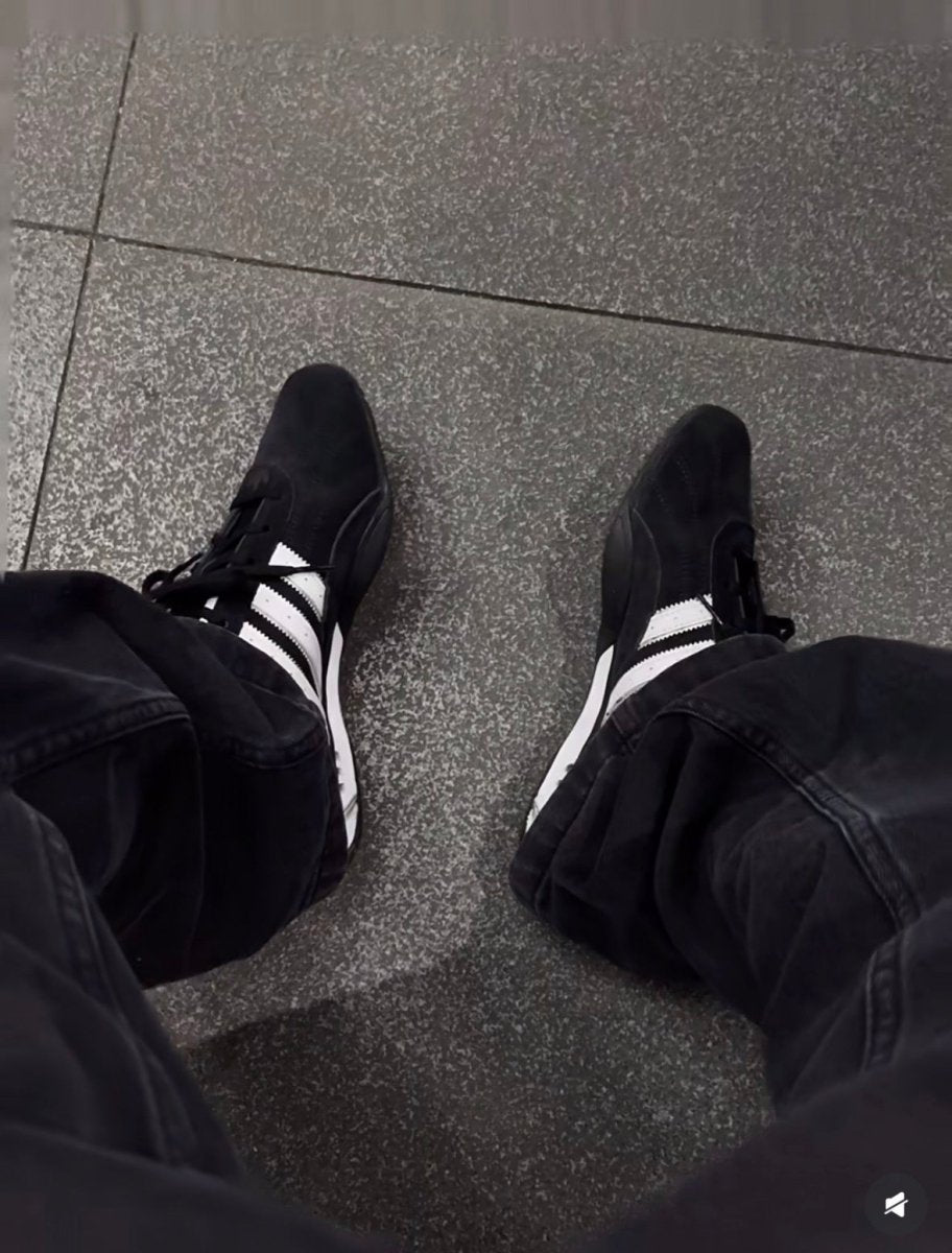 Adidas Originals Adi Racer Lo 經典黑色麂皮鞋 - Topickstore