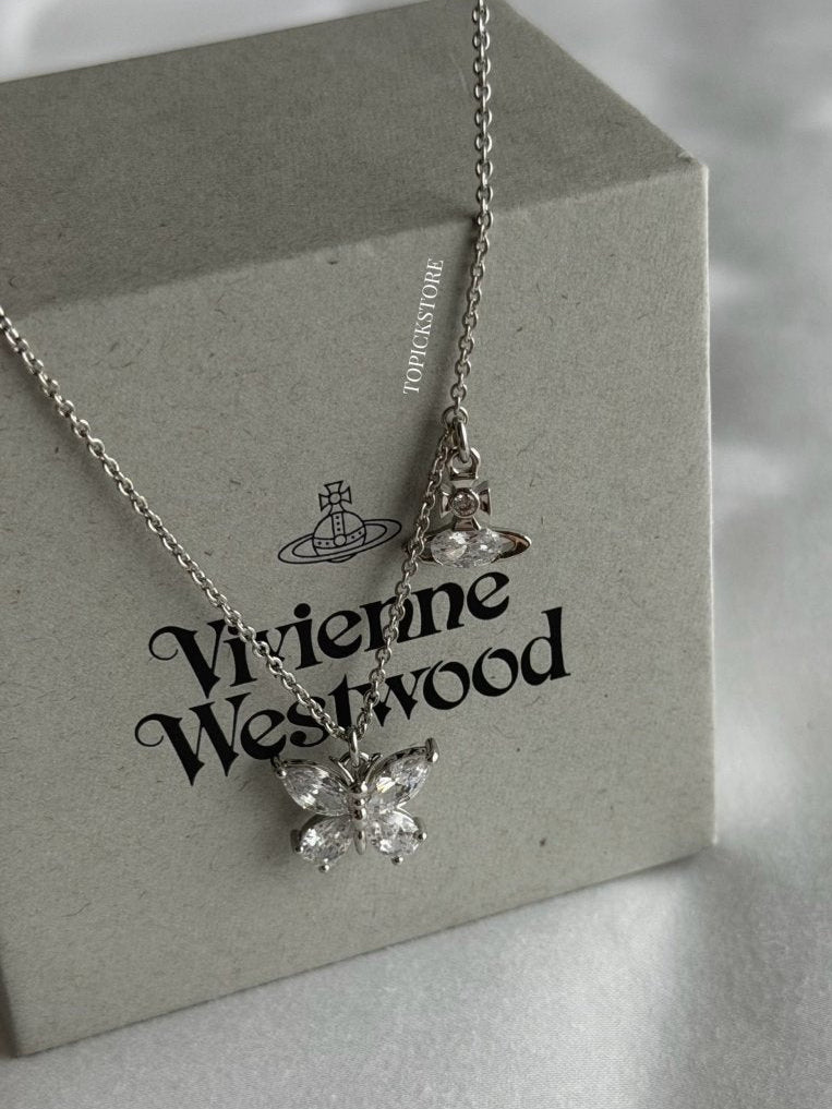 Vivienne Westwood 限定版 Elianne 小蝴蝶星球🪐頸鏈 - Topickstore