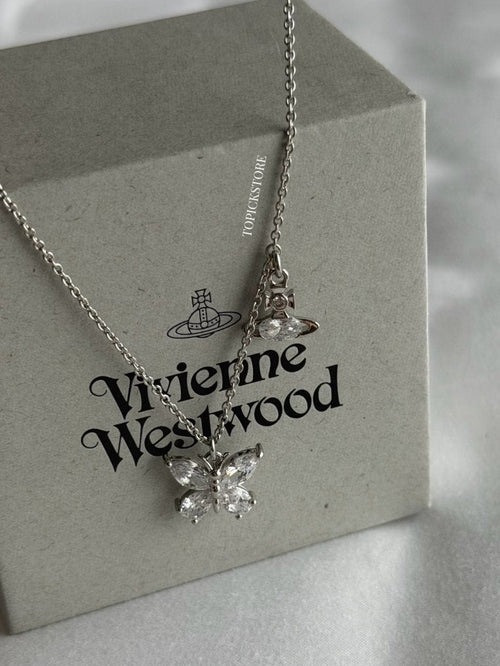 Vivienne Westwood 限定版 Elianne 小蝴蝶星球🪐頸鏈 - Topickstore