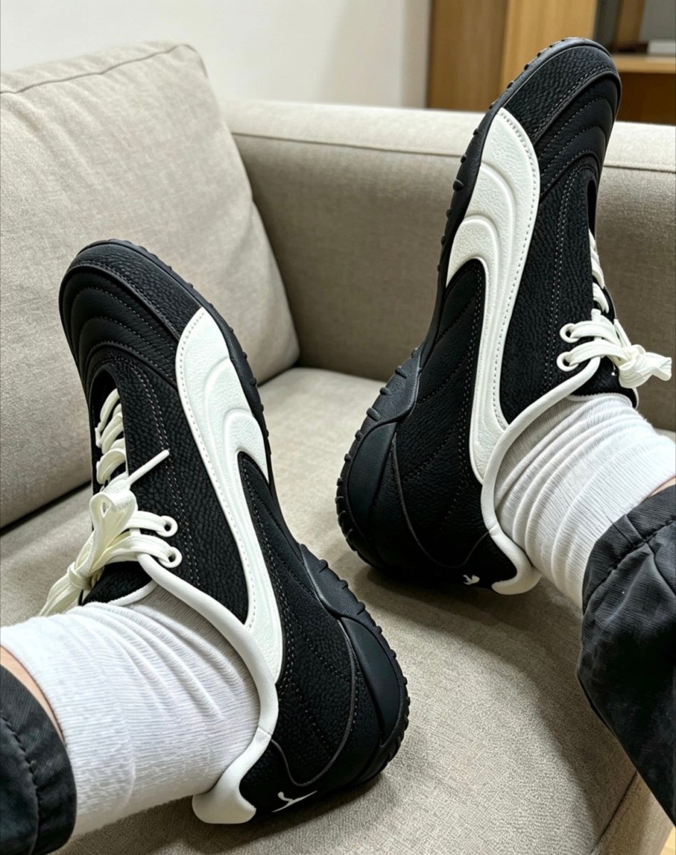 PUMA Novacat Luxe薄底限定黑白藍復古賽車鞋 - TOPICKSTORE