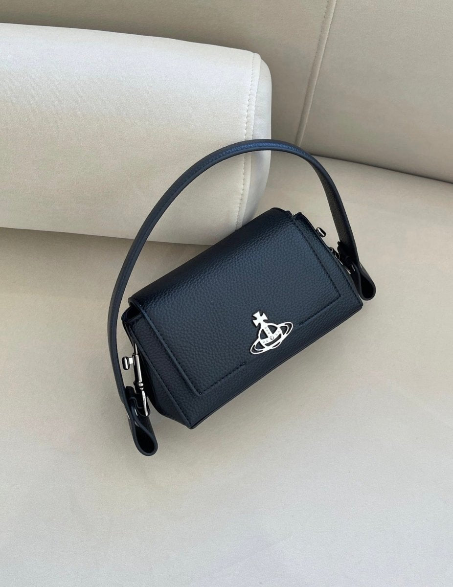 Vivienne Westwood Hazel Bag👜新版3D LOGO 復古皮革荔枝紋手袋 - Topickstore