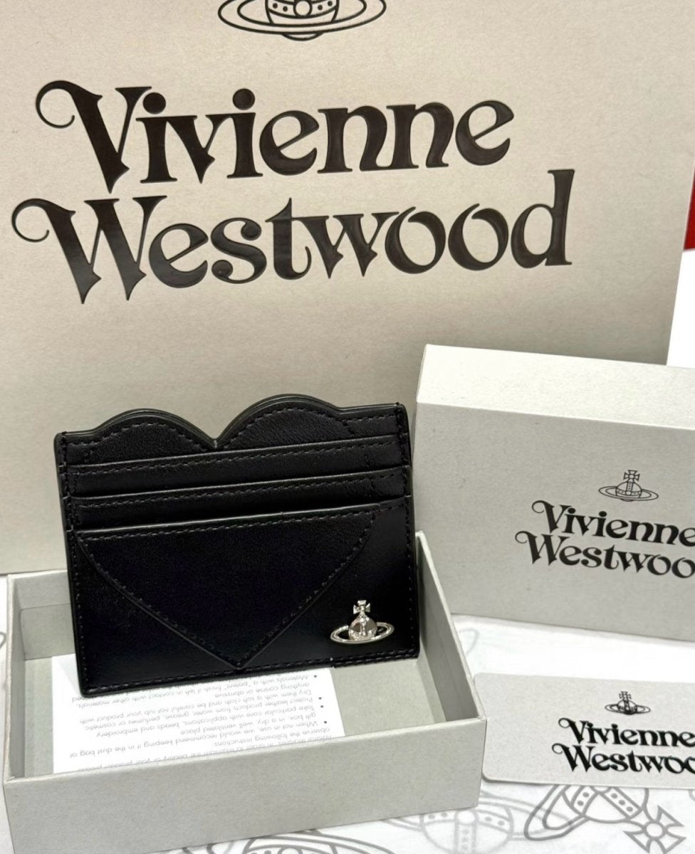 Vivienne Westwood 多款黑色愛心造型卡夾包 - Topickstore