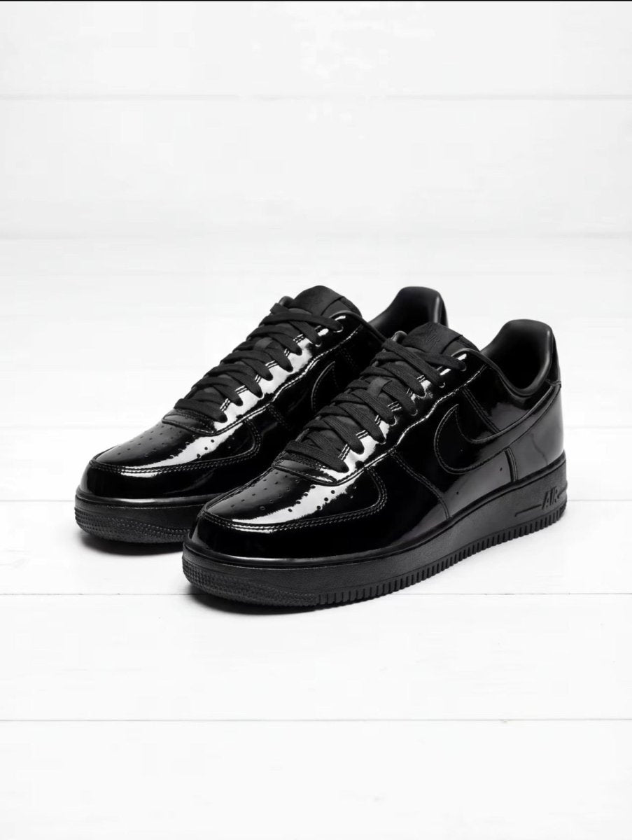 Nike Air Force 1 Low Black Patent經典黑皮球鞋 - Topickstore