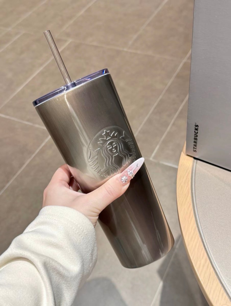 Starbucks 經典銀色漸變超保溫水杯 - Topickstore