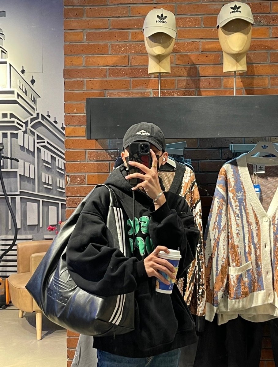 ADIDAS ORIGINALS 皮革大雲朵包 大容量單肩袋｜韓系鬆弛感 - Topickstore