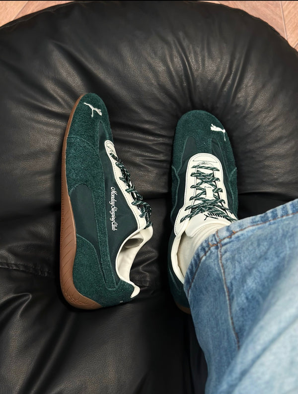 PUMA x Monday Sleeping Club Speedcat森林綠麂皮聯名球鞋