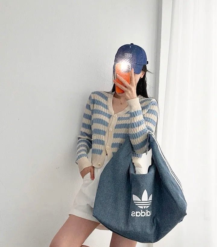ADIDAS Originals Cotton Shoulder Bag 復古水洗棉質肩背袋 - Topickstore