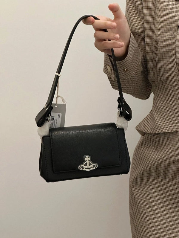Vivienne Westwood Hazel Bag👜新版3D LOGO 復古皮革荔枝紋手袋 - Topickstore