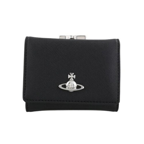 Vivienne Westwood Small Frame Wallet🕰️復古黑金十字紋皮革銀包✨ - Topickstore