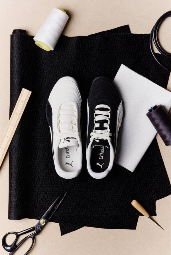 PUMA Novacat Luxe薄底限定黑白藍復古賽車鞋 - TOPICKSTORE