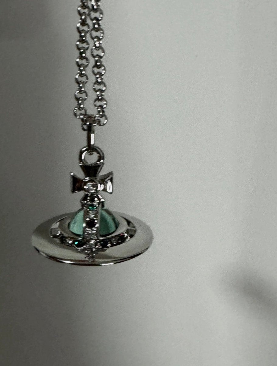 Vivienne Westwood Orb Pendant Necklace - 薄荷綠 - Topickstore