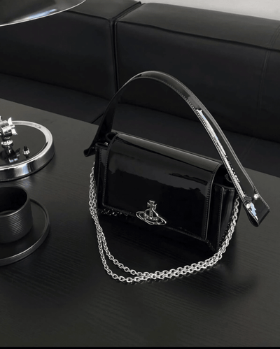 Vivienne Westwood Hazel Bag 頂級亮面漆皮黑色手袋🖤✨ - Topickstore