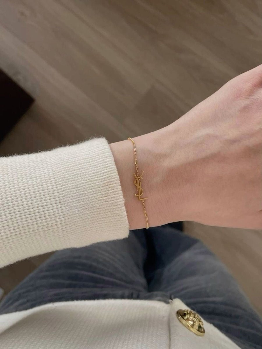 Saint Laurent Cassandre YSL字母經典手鏈 ｜小手腕女生恩物💓（金銀兩色入） - Topickstore