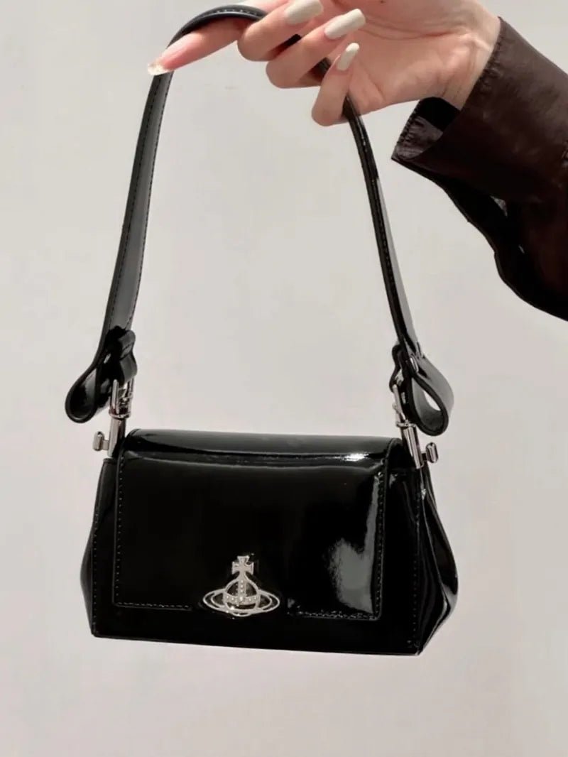 Vivienne Westwood Hazel Bag 頂級亮面漆皮黑色手袋🖤✨ - Topickstore