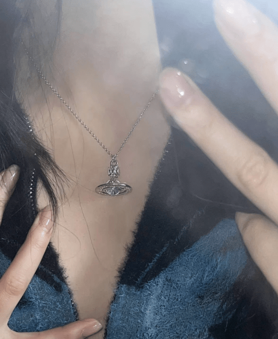 Vivienne Westwood Pina 白鑽土星頸鏈💎 - Topickstore