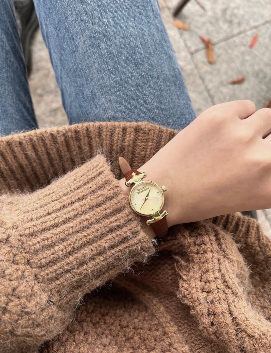 Vivienne Westwood Ladies Maida Watch - 啡金皮革手錶 - Topickstore