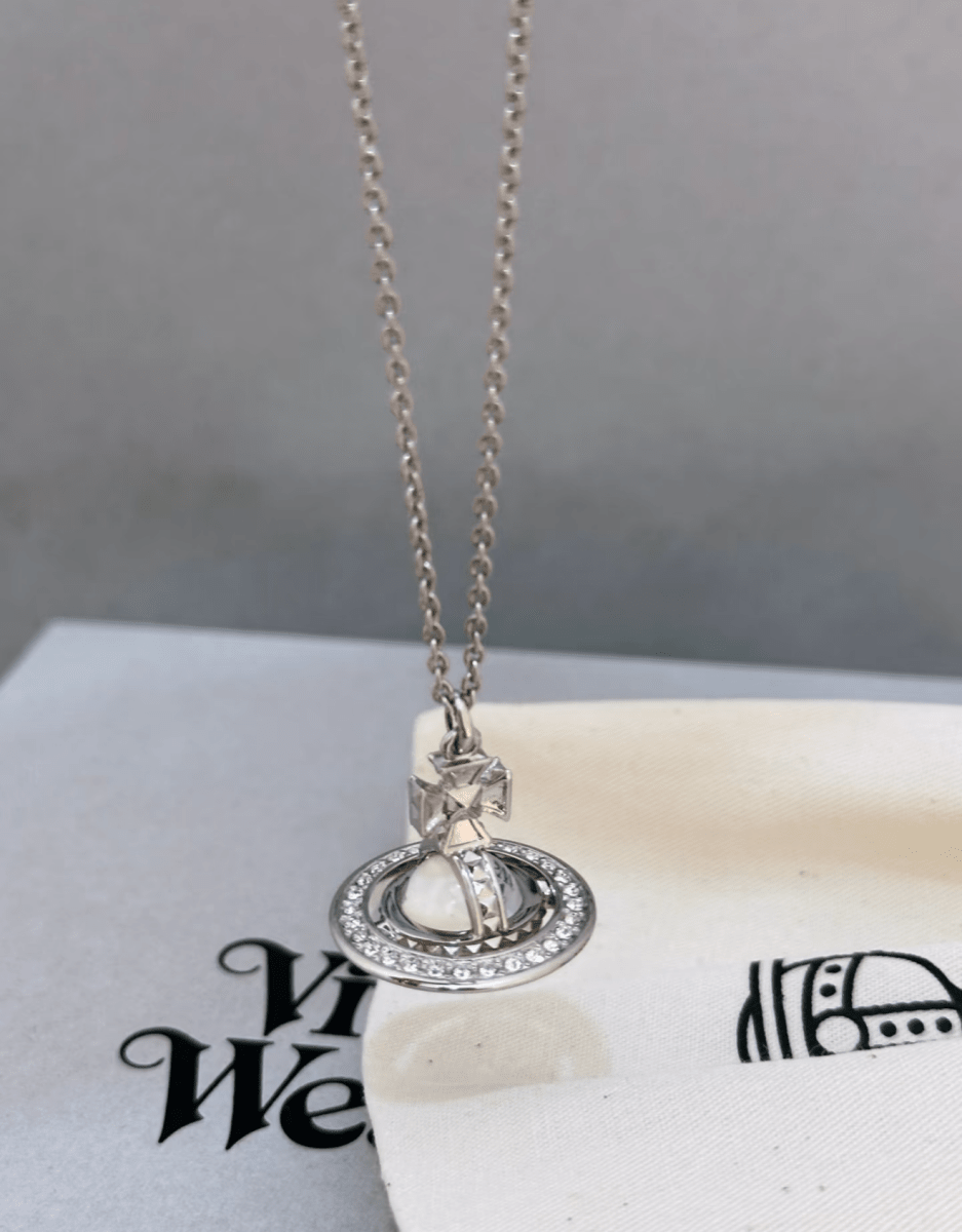 Vivienne Westwood Pina 白鑽土星頸鏈💎 - Topickstore