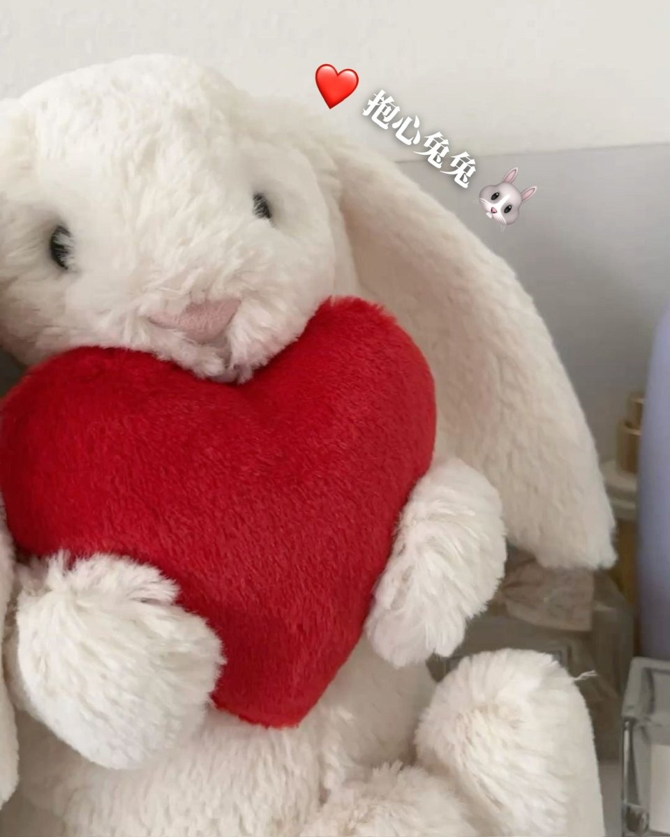 JELLYCAT Bashful Bunny with Heart 抱心心兔兔公仔 - Topickstore