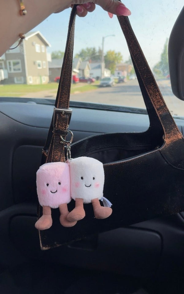 JELLYCAT Pair of marshmallows bag charm｜超可愛棉花糖鎖匙扣🩷🤍 - Topickstore