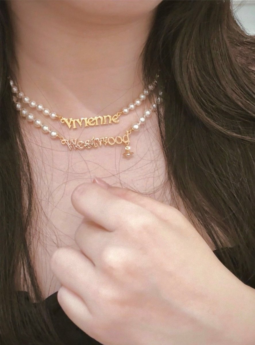 Vivienne Westwood Amelia 雙層LOGO珍珠系列 | Miyeon 同款✨超公主🥹💓 - Topickstore