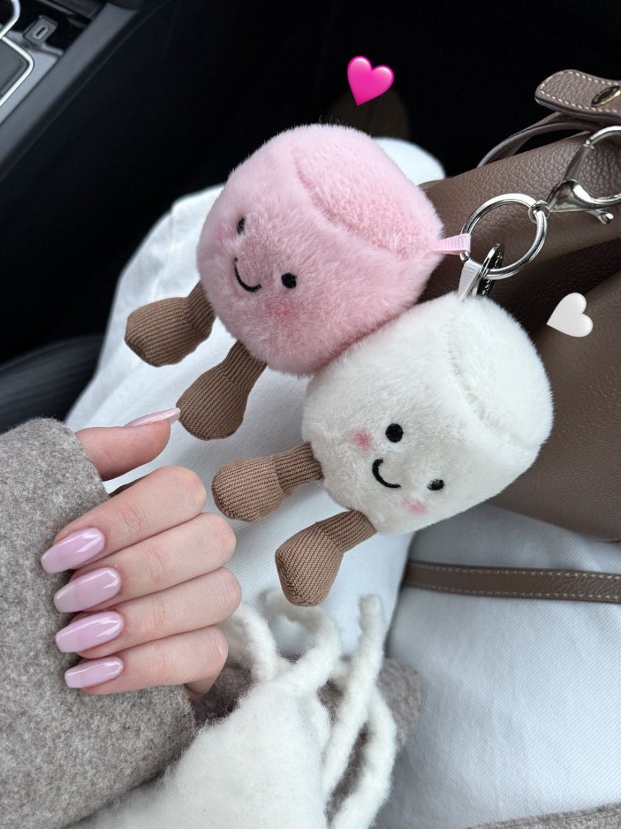 JELLYCAT Pair of marshmallows bag charm｜超可愛棉花糖鎖匙扣🩷🤍 - Topickstore